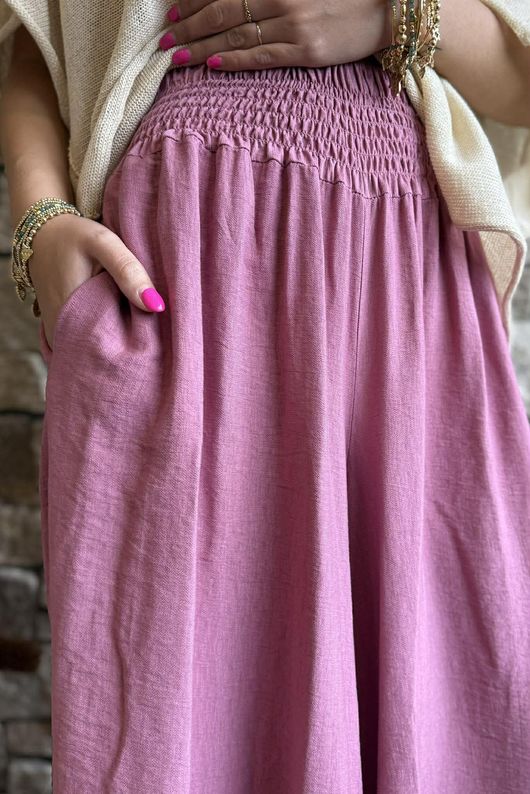 Riviera Palazzo Pant Rose